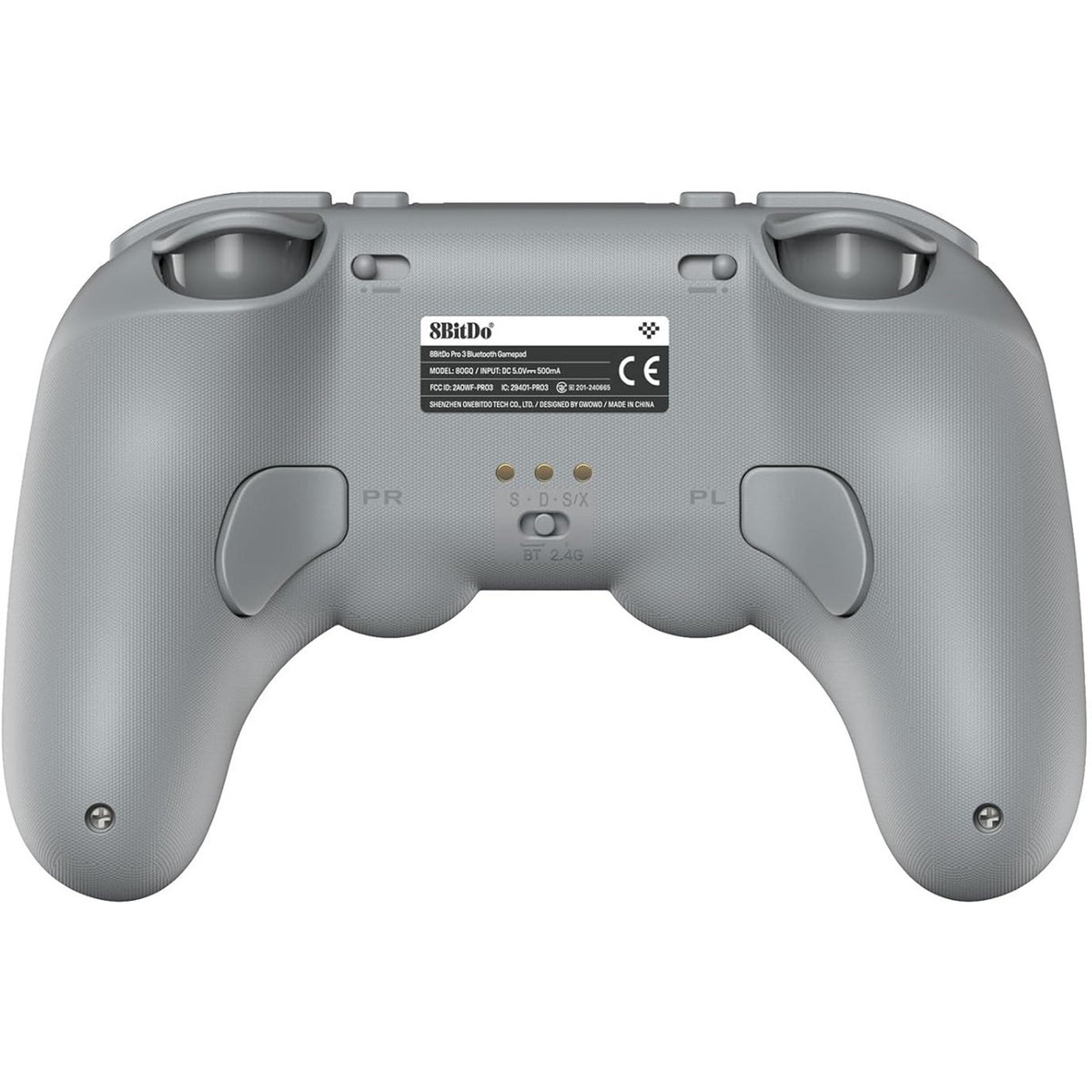 8bitdo pro 3 bluetooth gamepad (grå sort, switch 1 2, pc, android, 2,4 ghz bluetooth usb)