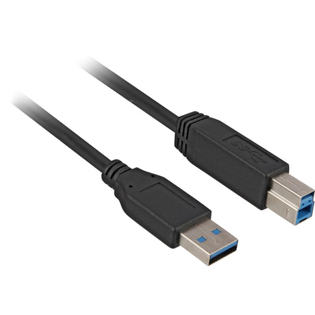 Sharkoon USB-A 3.0 > USB-B-kabel (sort, 3 meter)