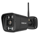 Foscam v8p, 4k 8mp dual-band wifi sikkerhedskamera (sort, med lyd- og lysalarm)