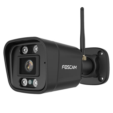 Foscam v8p, 4k 8mp dual-band wifi sikkerhedskamera (sort, med lyd- og lysalarm)