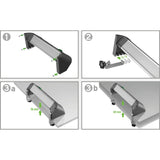 Brennerstuhl aluminium kontor-line strømskinne med USB-opladningsfunktion, 4-vejs skiftende strømskinne
