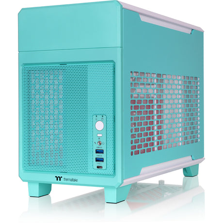 Thermaltake tr100 mint strawberry mini tower behuizing (mint bes | 2x usb-a | 1x usb-c)