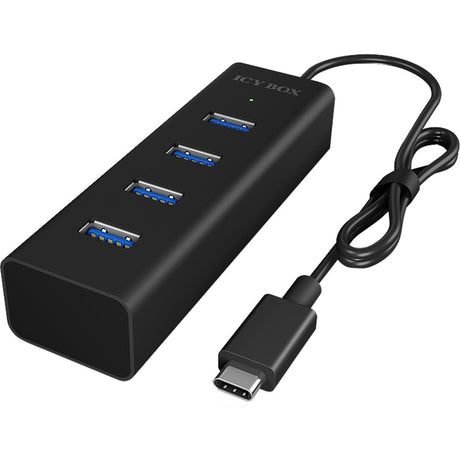 Icy box ib-hub1409-c3 USB-hub (sort, 4x USB-A 3.2 (5 Gbit s), 1x USB-C 3.2 (5 Gbit s))