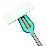 Leifheit picobello gulvvisker s micro duo med håndtag - 27 cm viskebredde - turkis - grå