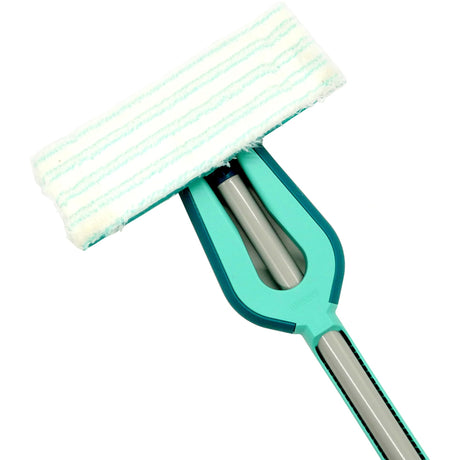 Leifheit picobello gulvvisker s micro duo med håndtag - 27 cm viskebredde - turkis - grå