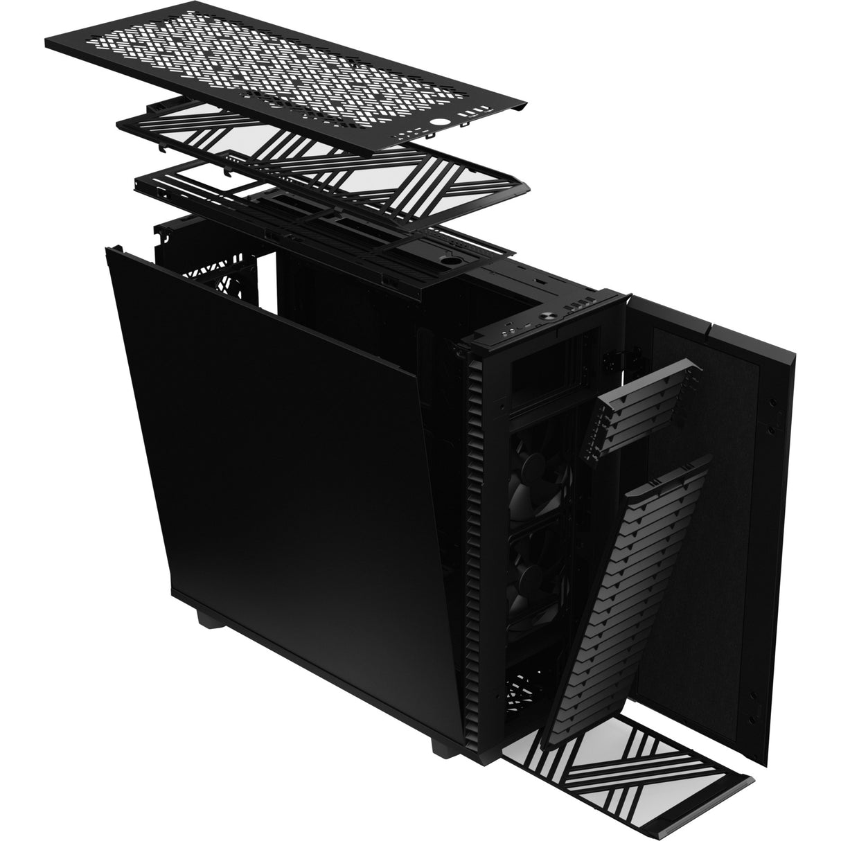 Fraktal design definerer 7 xl stort tårnhus (sort | 4x USB-A | 1x USB-C)