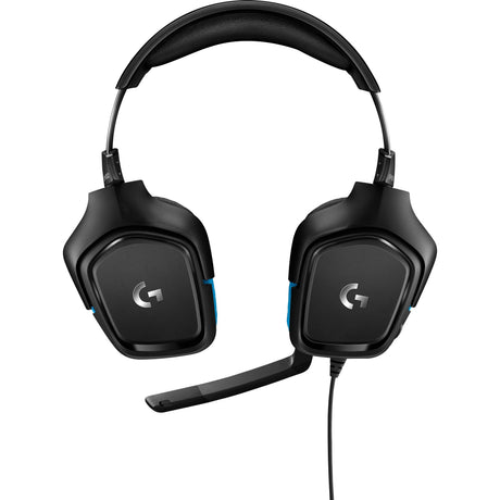 Logitech G432 7.1 Surround Sound Wired Over-Ear Gaming Headset (Sort Blå, PC, Playstation 4, Playstation 5, Xbox One, Xbox Series X|S, Nintendo Switch)