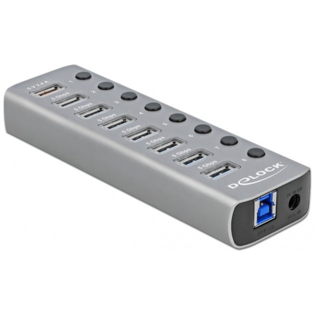 Delock USB 3.2 gen 1 hub med 7 porte USB hub (grå)