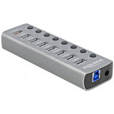 Delock USB 3.2 gen 1 hub med 7 porte USB hub (grå)