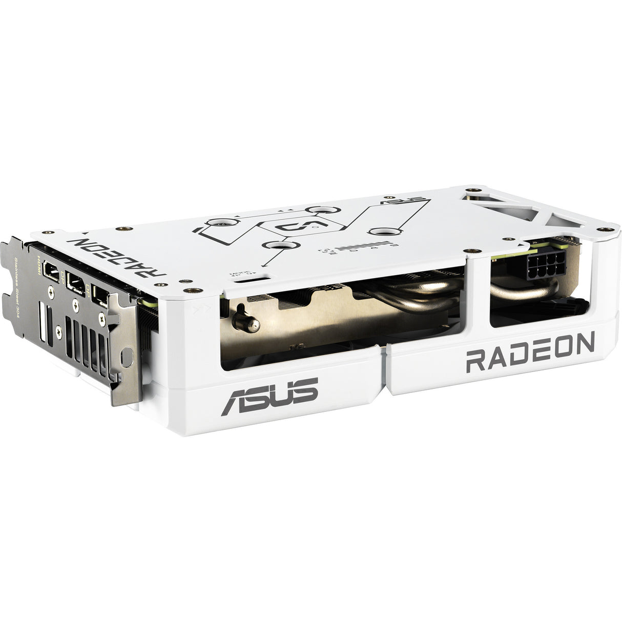Asus Radeon RX 9060 XT Dual White Edition 16 GB grafikkort (hvidt, RDNA4, GDDR6, 2x Display Port, 1x HDMI 2.1)