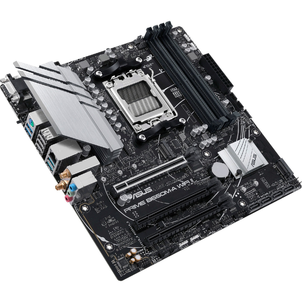 Asus Prime B650M-A WiFi II Socket AM5 bundkort (sort, RAID, 2,5 GB-LAN, WLAN, BT, Lyd, µATX)