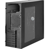 Silverstone sst-ps13b midi tårnhus (sort | 2x USB-A)