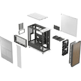Fractal design nord midi tårnhus (hvid træfarve | 2x USB-A | 1x USB-C)