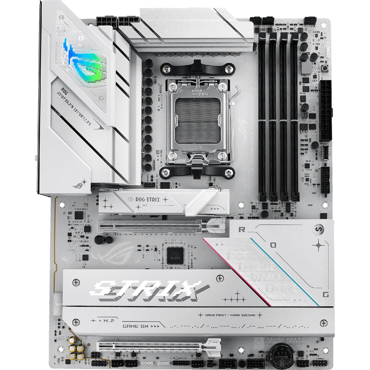 Asus ROG Strix B850-A Gaming Wi-Fi Socket AM5 bundkort (hvid, 2,5 GB-LAN, Wi-Fi 7, BT, lyd, ATX)