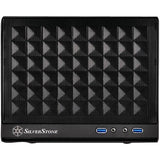 Silverstone SG13B mini tårnhus (sort | 2x USB-A)