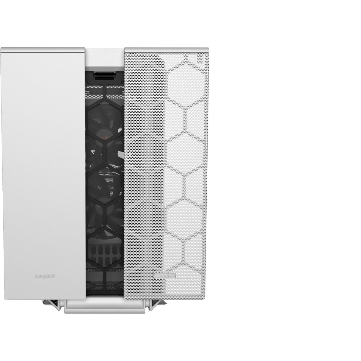 Vær stille! Silent base 802 midi tårnhus (hvid | 2x USB-A | 1x USB-C)