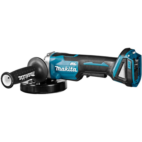 Makita 18 v vinkelsliber 125 mm dga505zj (blå sort, batterier og oplader medfølger ikke | i mbox | sikkerhedsafbryder)