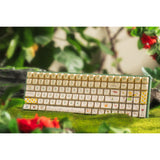 Iqunix f97 floral date rgb mekanisk gaming-tastatur (grøn, us-layout (qwerty), iqunix little prince, 96%, rgb-lysdioder, hot-swappable, pbt, 2.4ghz | bluetooth 5.1 | usb-c)