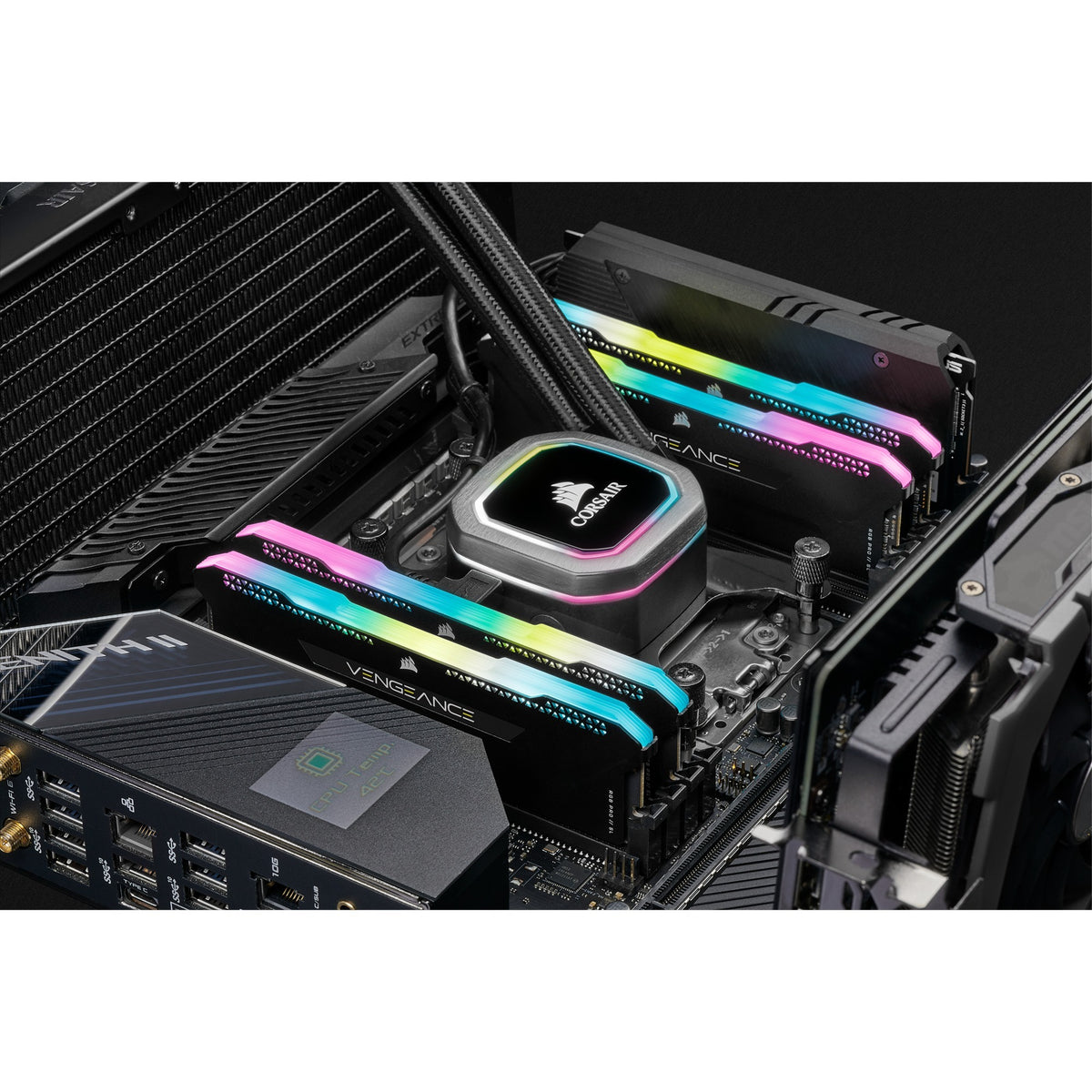 Corsair Vengeance RGB Pro SL 32 GB DDR4-3200 (2x 16 GB) RAM (sort, cmh32gx4m2e3200c16, xmp 2.0)