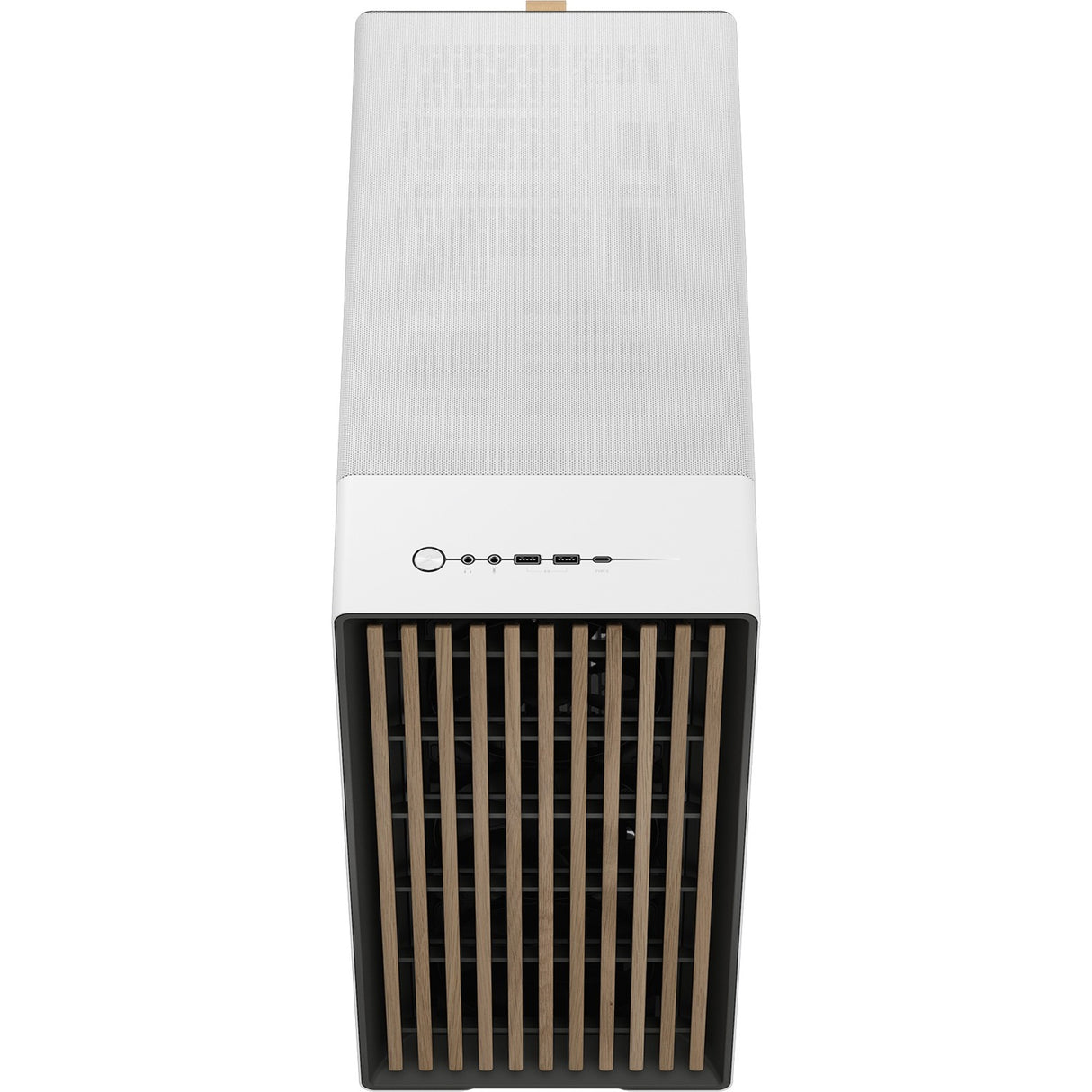 Fractal design nord xl midi tårnhus (hvid træfarve | 2x USB-A | 1x USB-C)