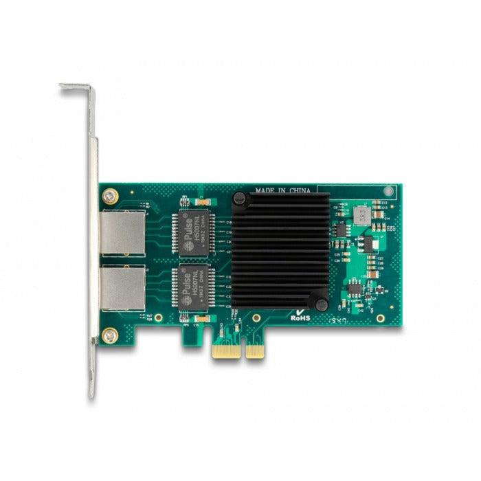 Delock pci express x1-kort 2 x rj45 gigabit lan i350 netværksadapter