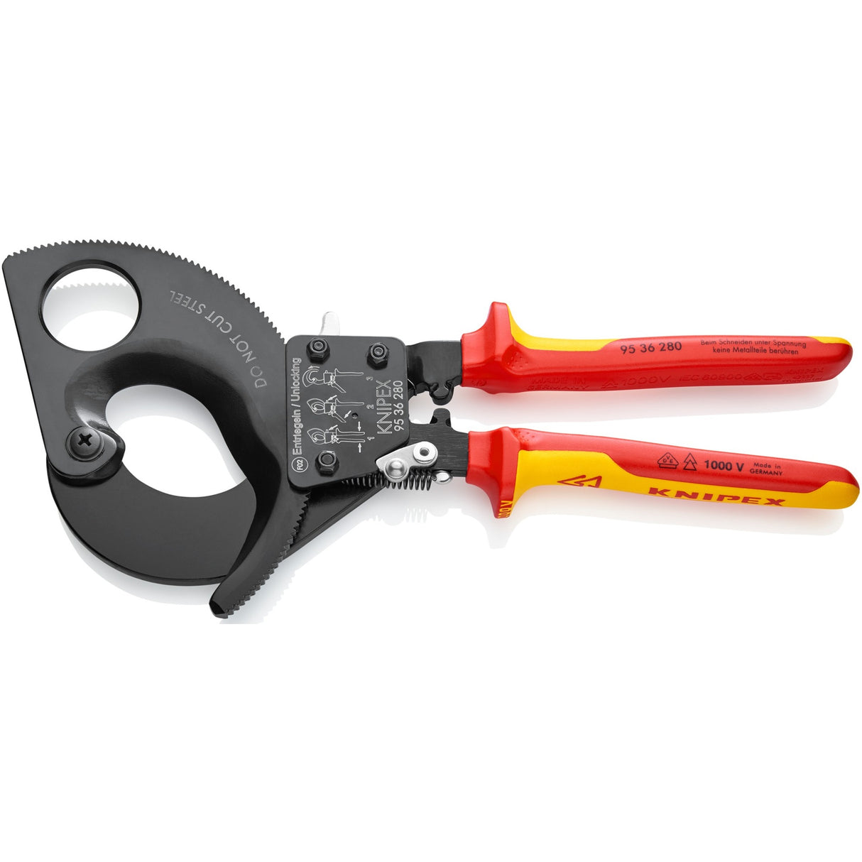 Knipex kabelskærer med skraldeprincip 9536280 skæretang