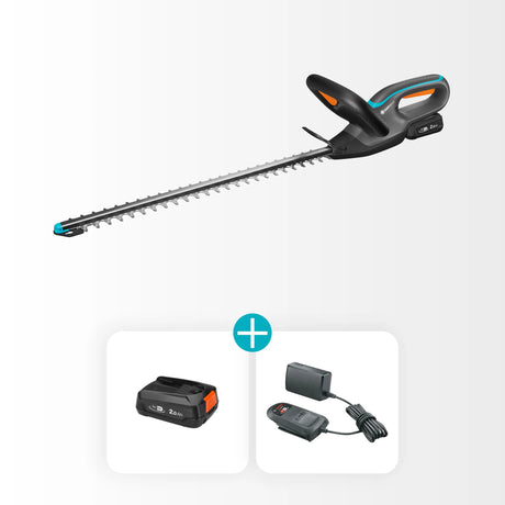 Gardena batteri hækkeklipper easycut 55 18v sæt (grå turkis, 14735-20, batteri og oplader medfølger)