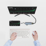 Akt-tilslutning USB-C 4K multiport-adapter til 2 HDMI-skærme, USB-A-dataport (aluminium)