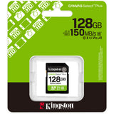 Kingston Canvas Select Plus 128 GB SDXC-hukommelseskort (UHS-I U1, Class 10, V10)