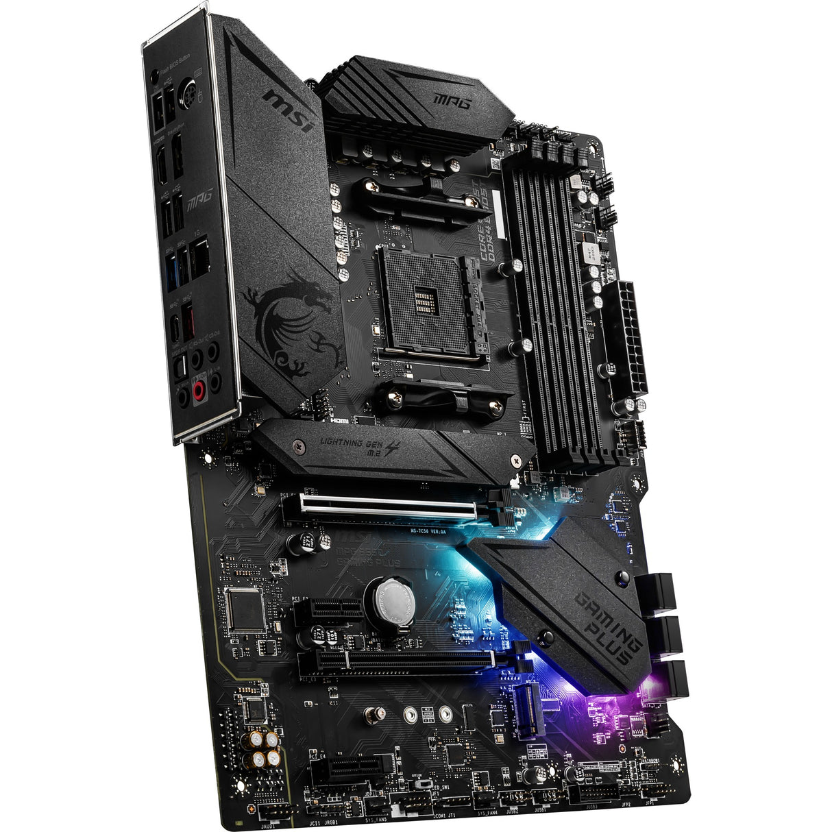 MSI MPG B550 Gaming Plus Socket AM4 bundkort (sort, RAID, GB-LAN, lyd, ATX)