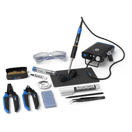 Ifixit fixhub power series loddeværktøjssæt loddekolbe (sort blå, 100 watt, USB-C, kraftværk)