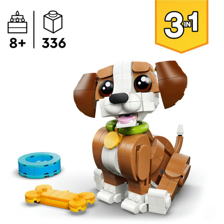 Lego ® creator 3i1 søde dyr: legende hvalp - dyresæt - konverter til et egern eller en and - 31382