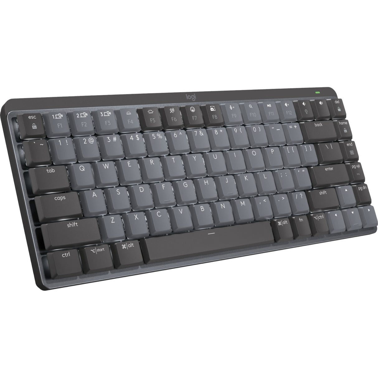 Logitech MX mekanisk mini-tastatur (sort, amerikansk-internationalt layout (QWERTY), GL taktil, 80 % (TKL), Bluetooth)
