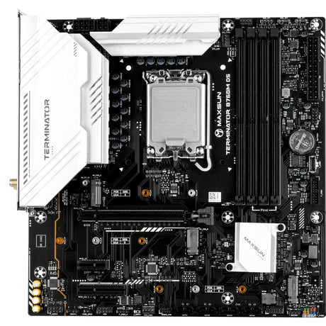 Maxsun MS-Terminator B760M D5 WiFi Socket 1700 bundkort (sort, RAID, 2,5 GB-LAN, WLAN, BT, Lyd, µATX)