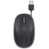 Kensington pro fit udtrækkelig mobilmus (sort, 1000 dpi)
