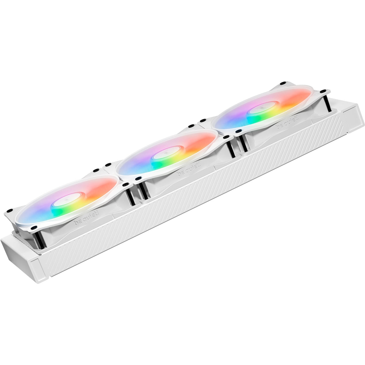 Vær stille! light wings lx pwm high-speed rgb kabinet blæsere (hvide, 3 stk, 120 x 120 x 25 mm)