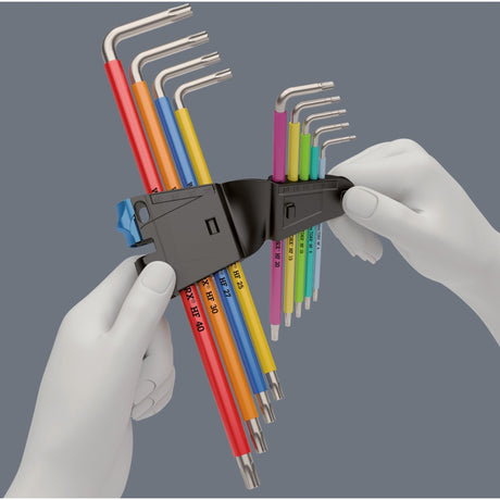 Wera sekskantnøglesæt torx 3967 9 tx sxl multicolour hf rustfri 1 (9-delt, torx t8 til t40)