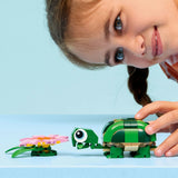 Lego ® creator 3-i-1 skildpadde med åkande - legetøjsmodel - omdannes til en kamæleon eller frø - 31377
