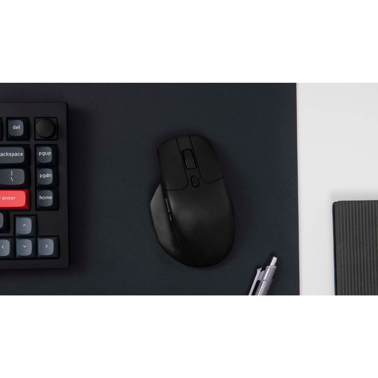 Keychron m6-a1 trådløs mus (sort, 100 - 26.000 dpi, USB-C Bluetooth 5.1 2.4 GHz)