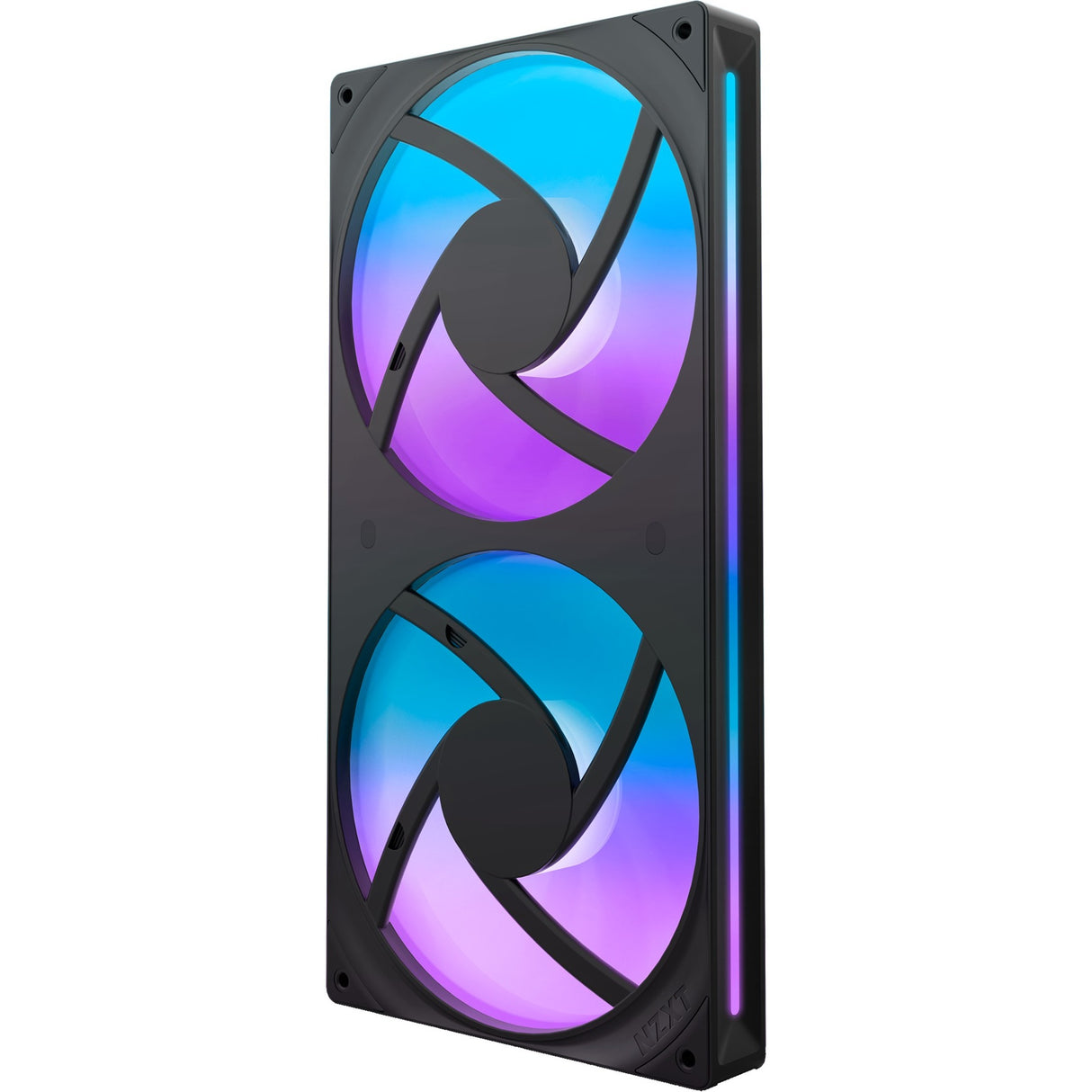 Nzxt f280 rgb core case fans (sort, 2 stk, 280 x 140 x 26 mm)