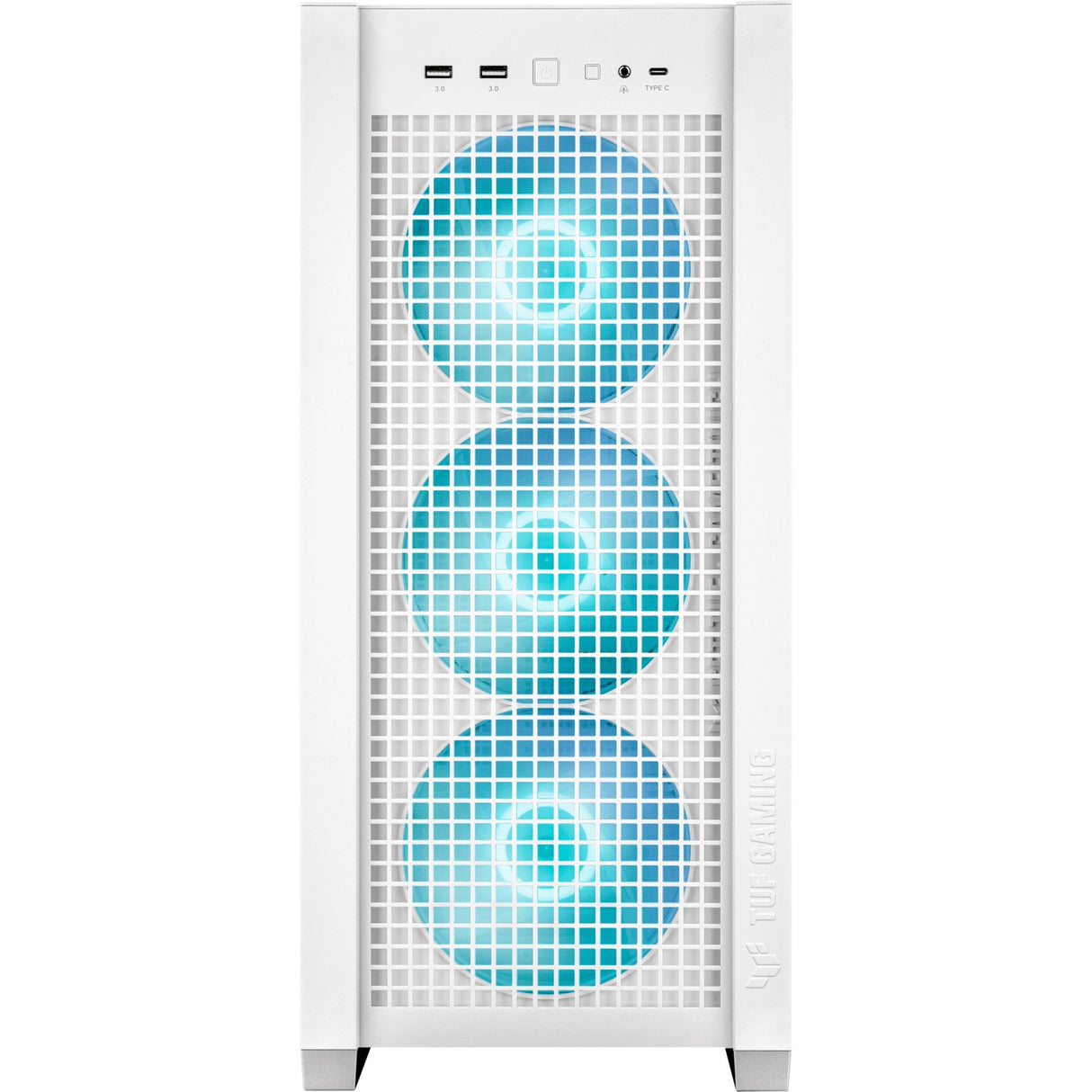 Asus tuf gaming gt302 argb midi tårnhus (hvid | 2x usb-a | 1x usb-c | rgb | hærdet glas)