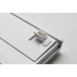 Ducky zero 6108 pure white rgb mekanisk gaming-tastatur (hvid, us-layout (qwerty), cherry mx2a blue, 100%, rgb-lysdioder, double-shot pbt, hot swap, 2,4ghz | bluetooth | usb-c)