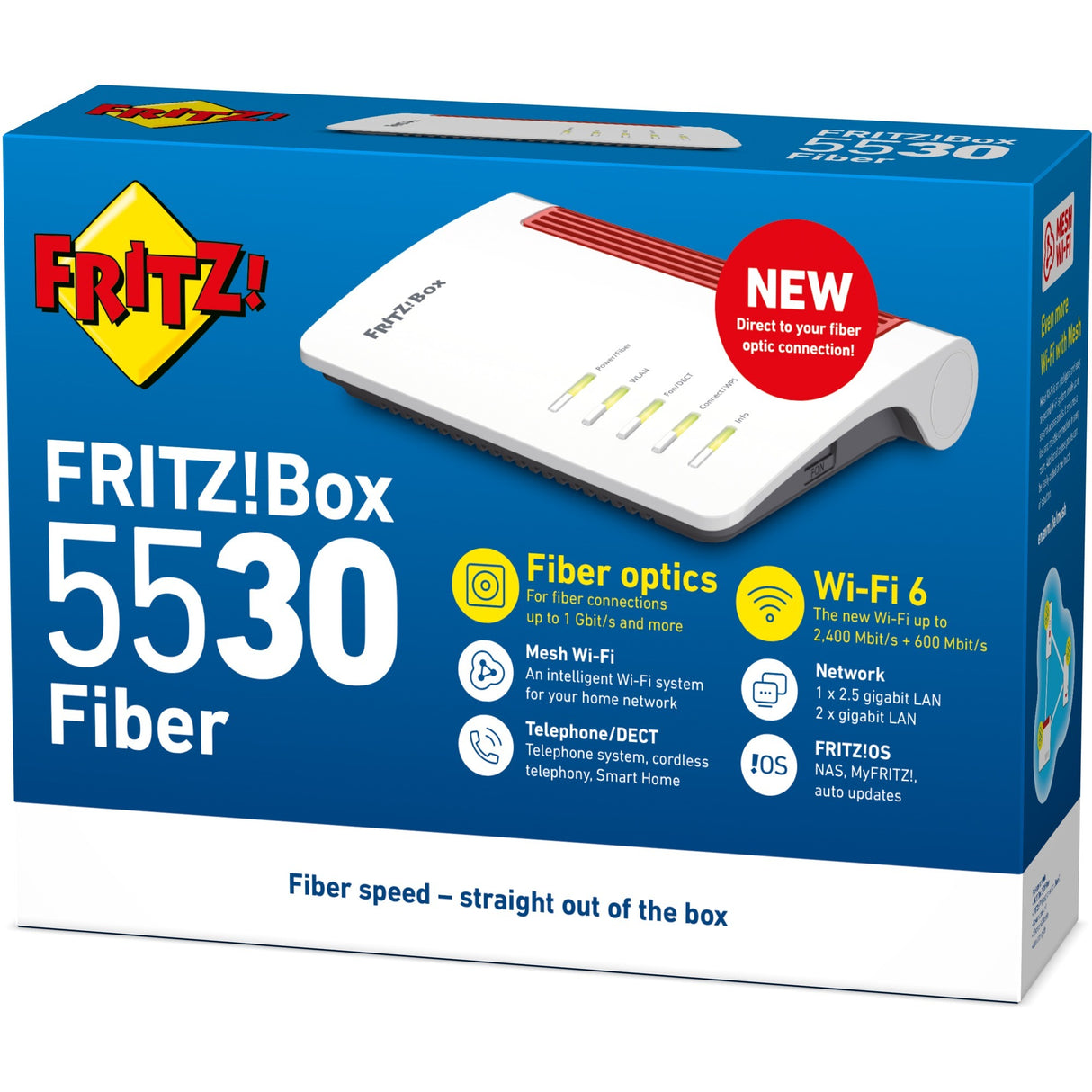 Fritz! box 5530 fiber xgs-pon router (hvid)