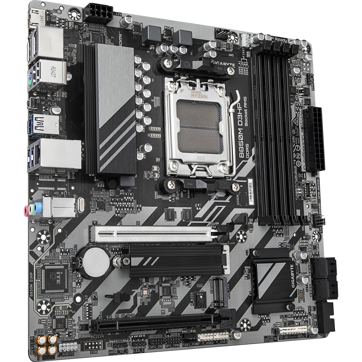 Gigabyte b850m d3hp socket am5 bundkort (raid, gb-lan, lyd, µatx)