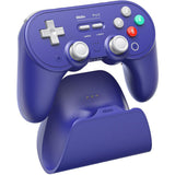 8bitdo pro 3 bluetooth gamepad (lilla hvid, switch 1 2, pc, android, 2,4 ghz bluetooth usb)