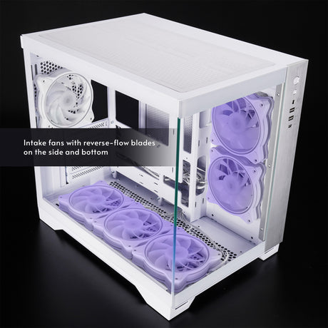Chieftec Visio Midi Tower-hus (hvid | 2x USB-A | 1x USB-C | RGB | hærdet glas)