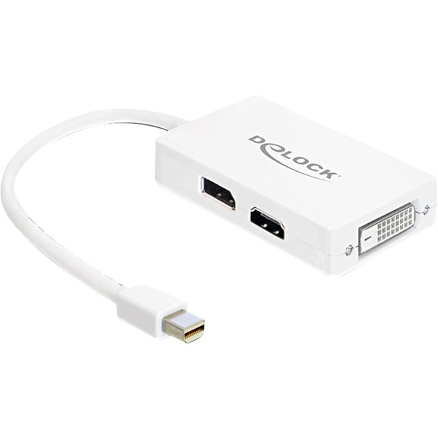Delock mini displayport til displayport hdmi dvi adapter (hvid)