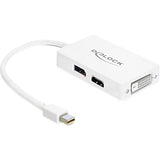 Delock mini displayport til displayport hdmi dvi adapter (hvid)