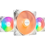 Vær stille! light wings lx pwm high-speed rgb kabinet blæsere (hvide, 3 stk, 120 x 120 x 25 mm)