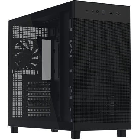 Asus Prime Ap303 - Midi Tower-hus i hærdet glaspanel (sort | 2x USB-A | 1x USB-C | hærdet glas)